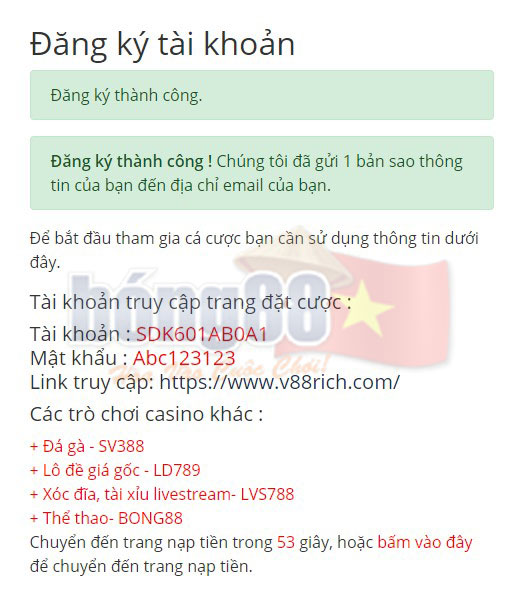 Nhận tài khoản Bong88